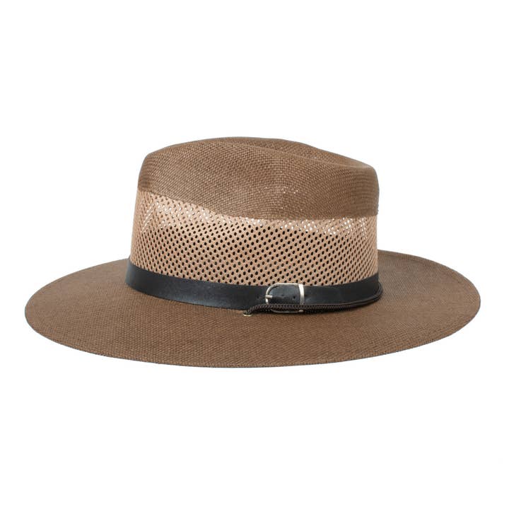 Selini New York - Wholesale Fedora - Men's - Men's S/S Leather Belt Banded Mesh Fashion Fedora Hat1