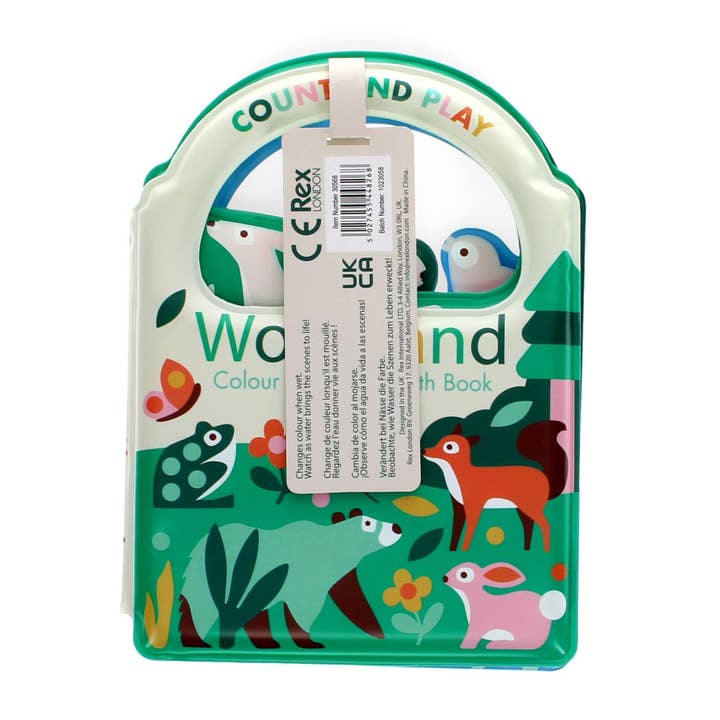 Rex London UK - Wholesale Bath Toy - Baby - Colour Changing Bath Book - Woodland