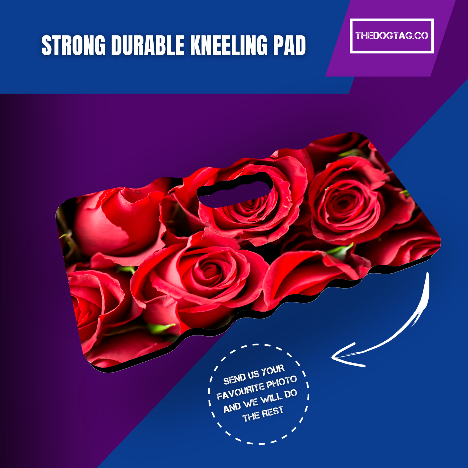 TheDogTagCo – wholesale Gardening kneeling pad – PERSONALISED Kneeling Pad Custom Photo Text Logo Durable UK1