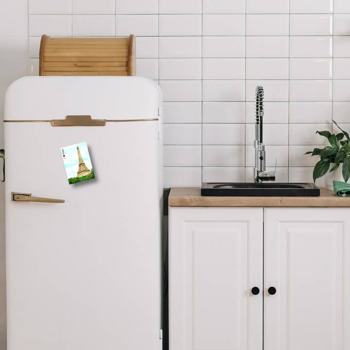 Christina Jenne Art and Design - Vente Aimants - Aimant de réfrigérateur Tour Eiffel Paris - Souvenir de vacances1