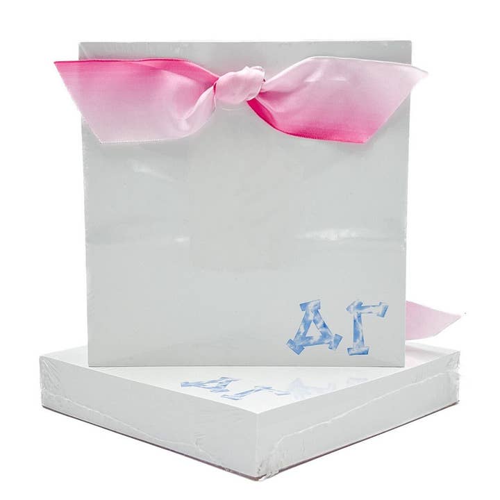 Delta Gamma DG Watercolor Greek Notepad for wholesale by Rachel Brooks Design, LLC