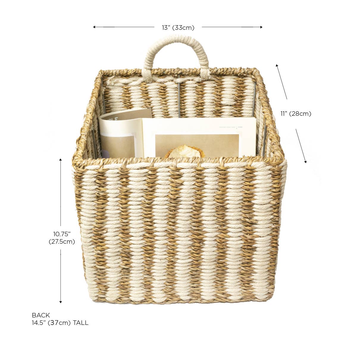 KORISSA - Wholesale Basket - Handwoven Wicker Storage Basket • Ula Square Basket5