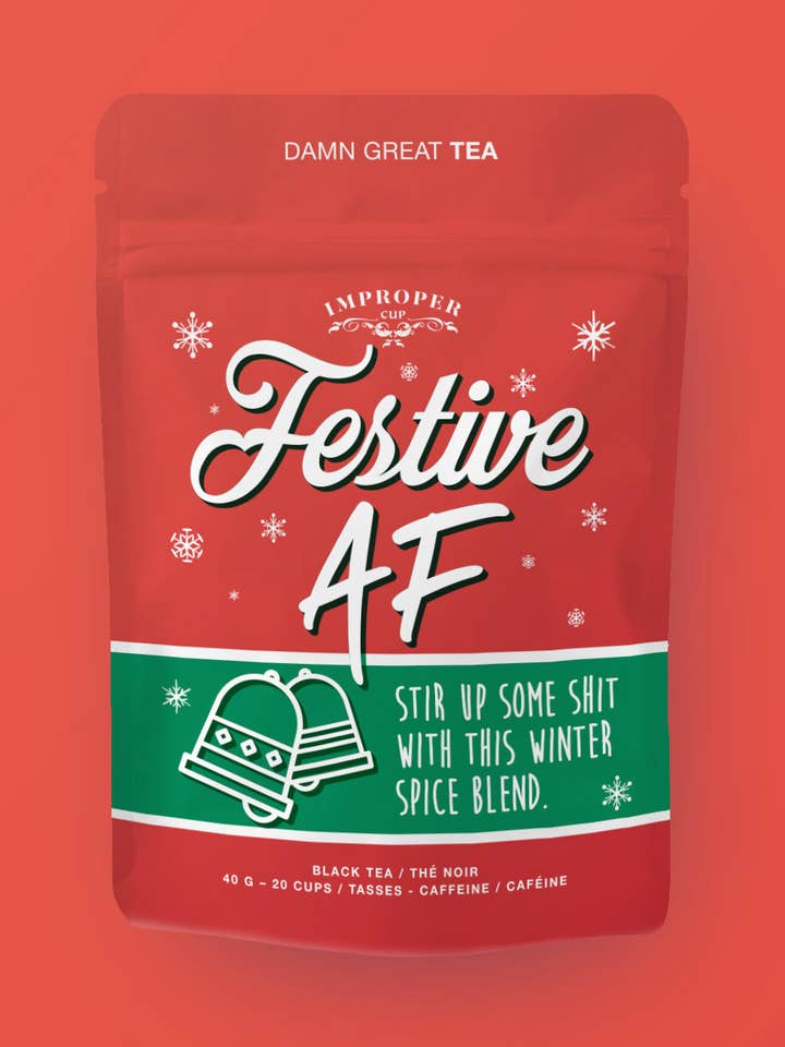 Festive AF Black tea for wholesale by Improper Co. (No duties | Ships from CAN/USA)