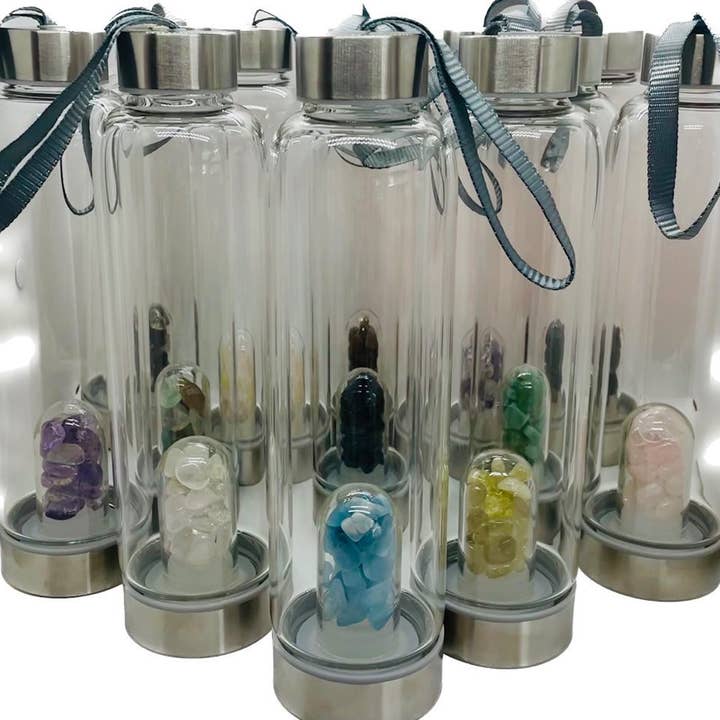 chakra-chic.com - Wholesale Water Bottle - Crystal Elixir Gemstone Water Bottle 16 oz with Carry Strap23