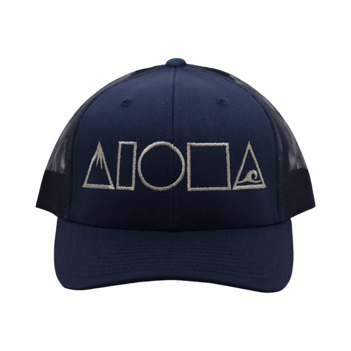 MAUKA TO MAKAI Casquette Marine Adulte à Visière Courbée Snapback pour la vente par Soley Aloha