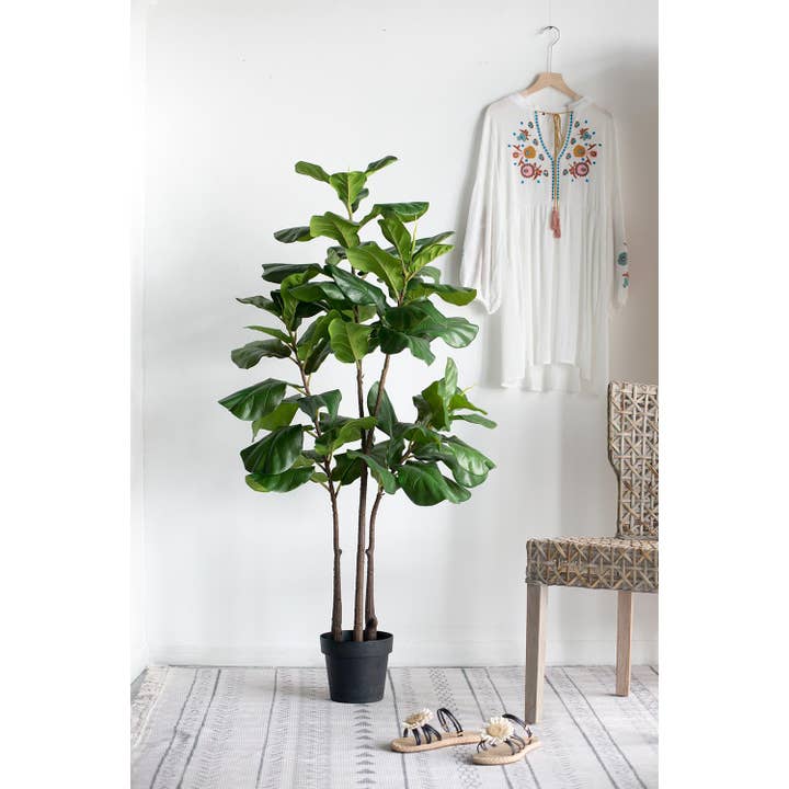 A&B Home Group Inc. - Wholesale Artificial plant - 5 Feet Tall Artificial Fiddle-Leaf Fig Tree in Pot