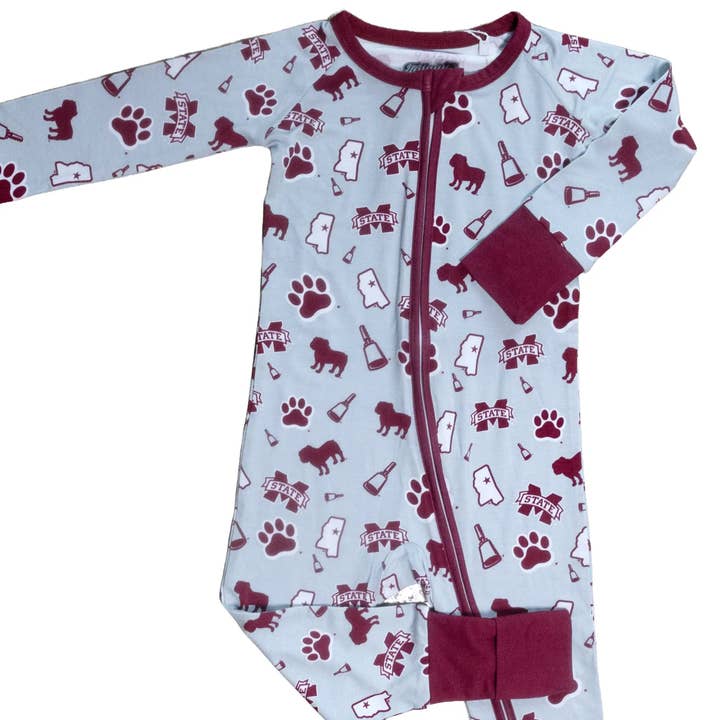 Tailgate Tikes - Wholesale Jumpsuit - Baby - Mississippi State Bulldogs Zippy One-Piece4