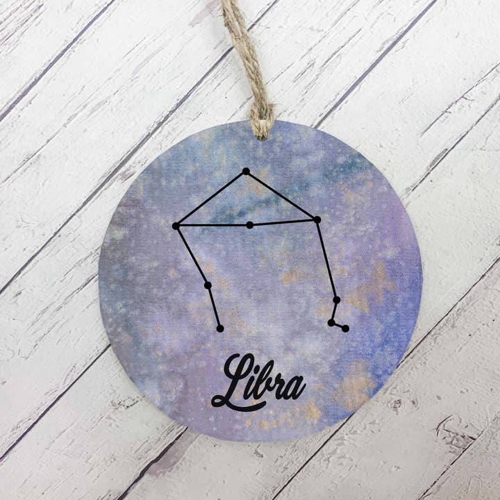 Træcirkeldekoration - Stjernetegn - Fiskene for engroshandel hos Dios Designs