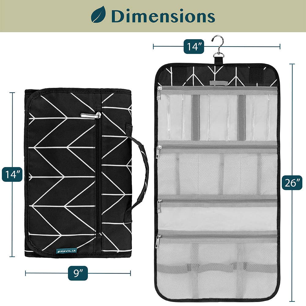 Pavilia - Wholesale Toiletry Bag - Unisex - Rollout Hanging Toiletry Organizer Bag8