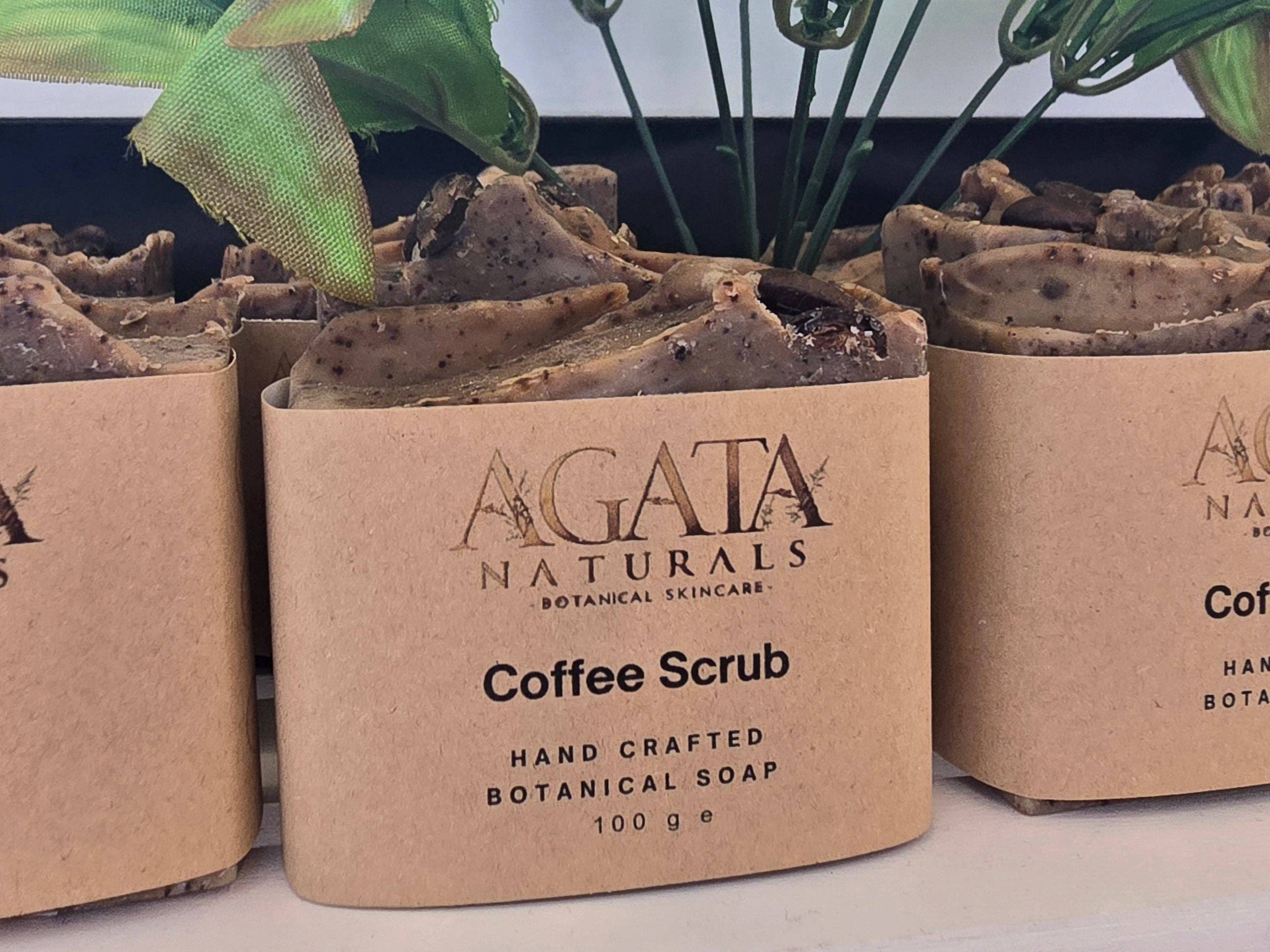 Agata Naturals Ltd – wholesale Bar Soap – Coffee Scrub Soap – Exfoliating Handmade Bar with Coconut Oil & Shea Butter2