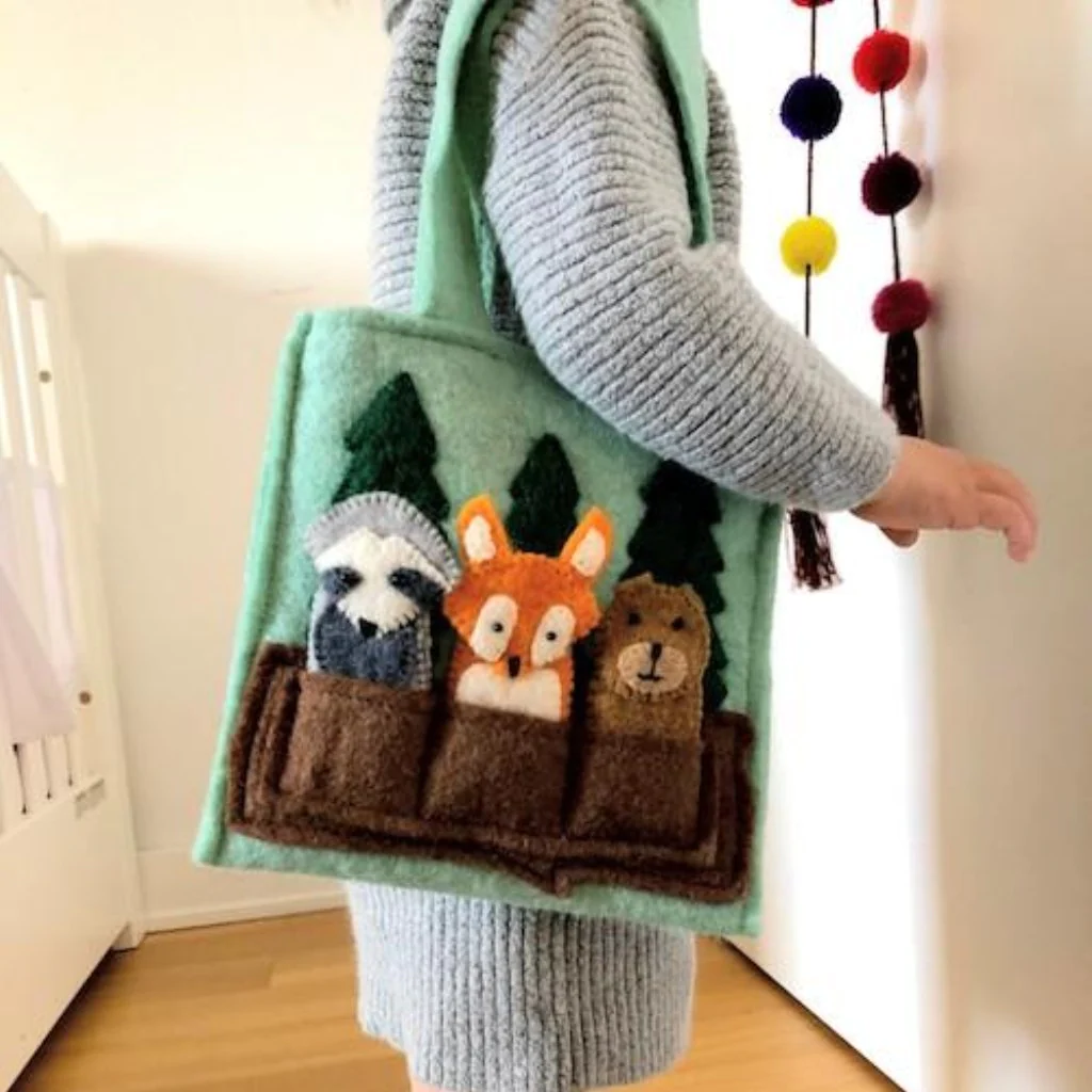Global Goods Partners - Wholesale Finger Puppet - Kids & Baby - Woodland Friends Kids Puppet Bag9
