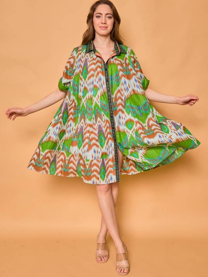 Lurex cotton short dress - Orice for wholesale by Orice