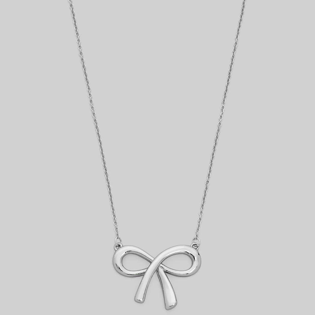 Girly - Wholesale Pendant/Charm Necklace - BRASS BOW PENDANT NECKLACE2