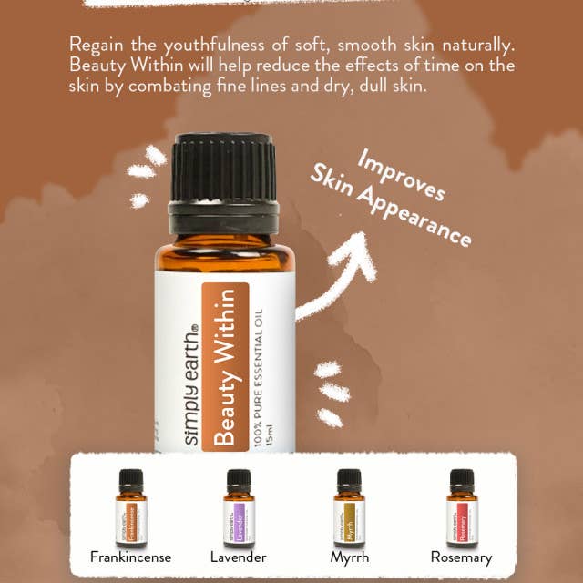 Simply Earth - Wholesale Essential Oil - Beauty Within Essential Oil Blend 15ml4