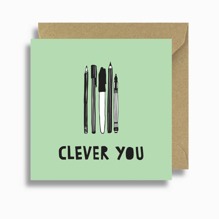 Clever You Card for wholesale by Lizzie Chancellor