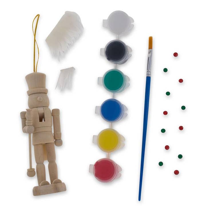 BestPysanky - Venta al por mayor Kit de manualidades - Kit de artesanía en forma de cascanueces de madera sin terminar con pintura y piel