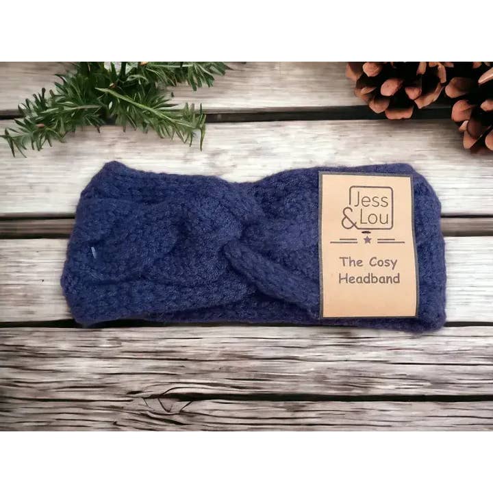 Jess & Lou – wholesale Pannband - Dam – Mysigt kabelstickat knut främre pannband