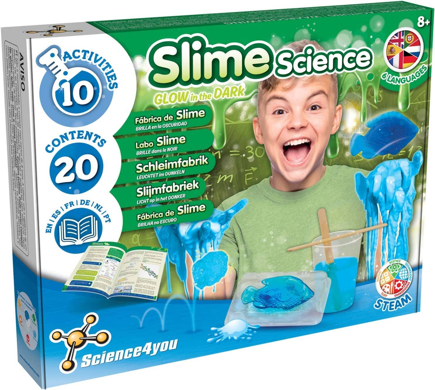 Science4you - Venta al por mayor Masilla/limo - Niños - Slime Science - Juguete científico para niños (en 6 idiomas)0