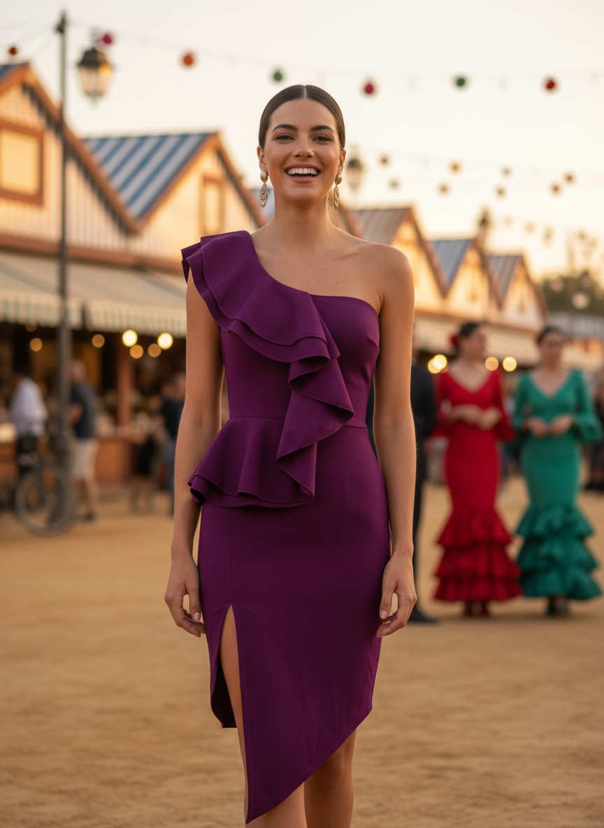 SHORT EGGPLANT DRESS 23595 for wholesale on Faire1