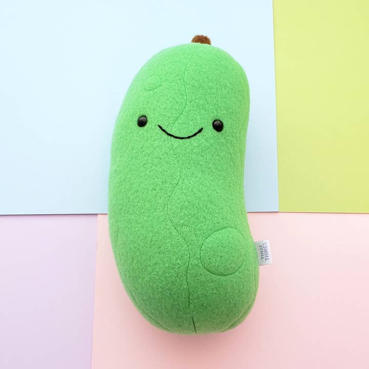 Happy Pickle Plushie for wholesale by These Things