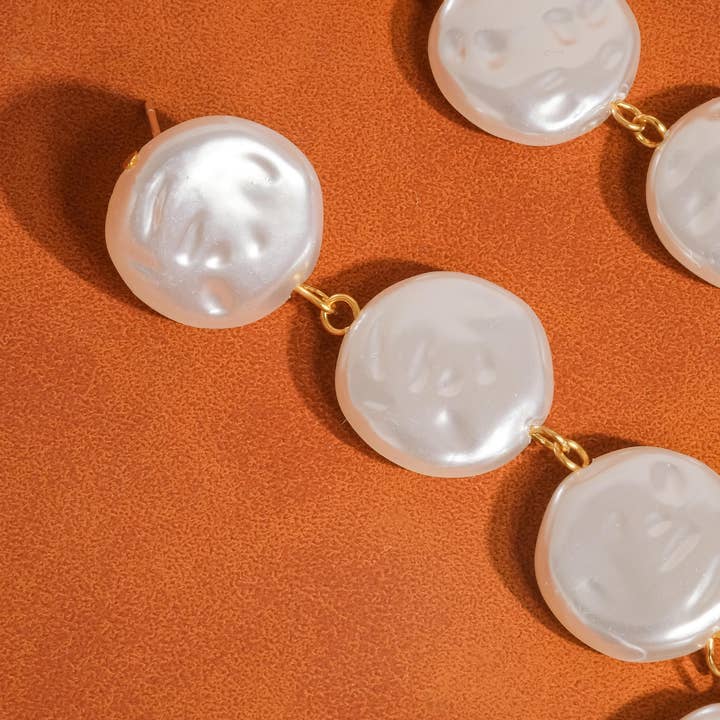 Yellow Gold Héloïse 18K Non-Tarnish Pearl Drop Earring for wholesale on Faire2