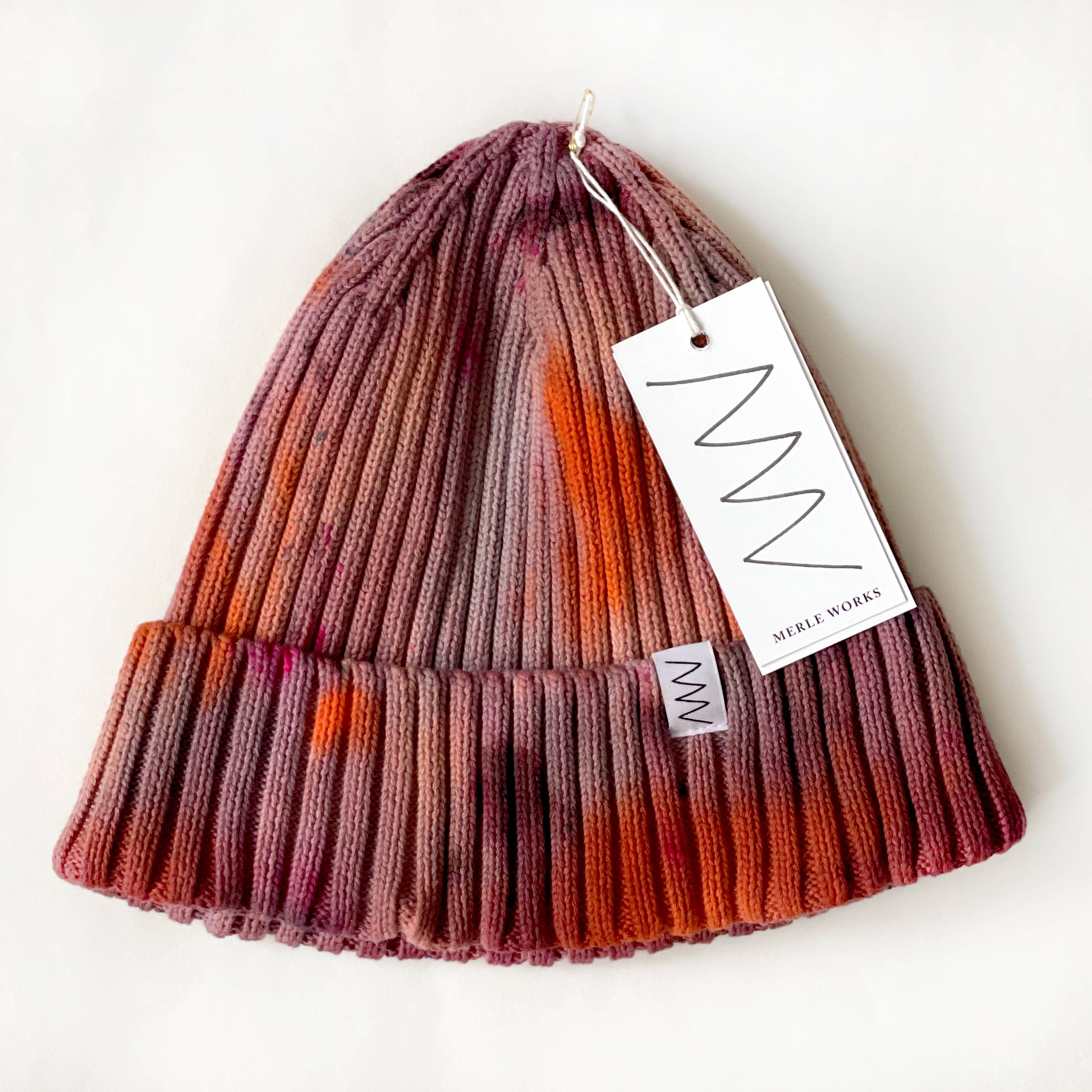 Merle Works - Wholesale Beanie - Uniseks - Donkerbruine handgeverfde muts3