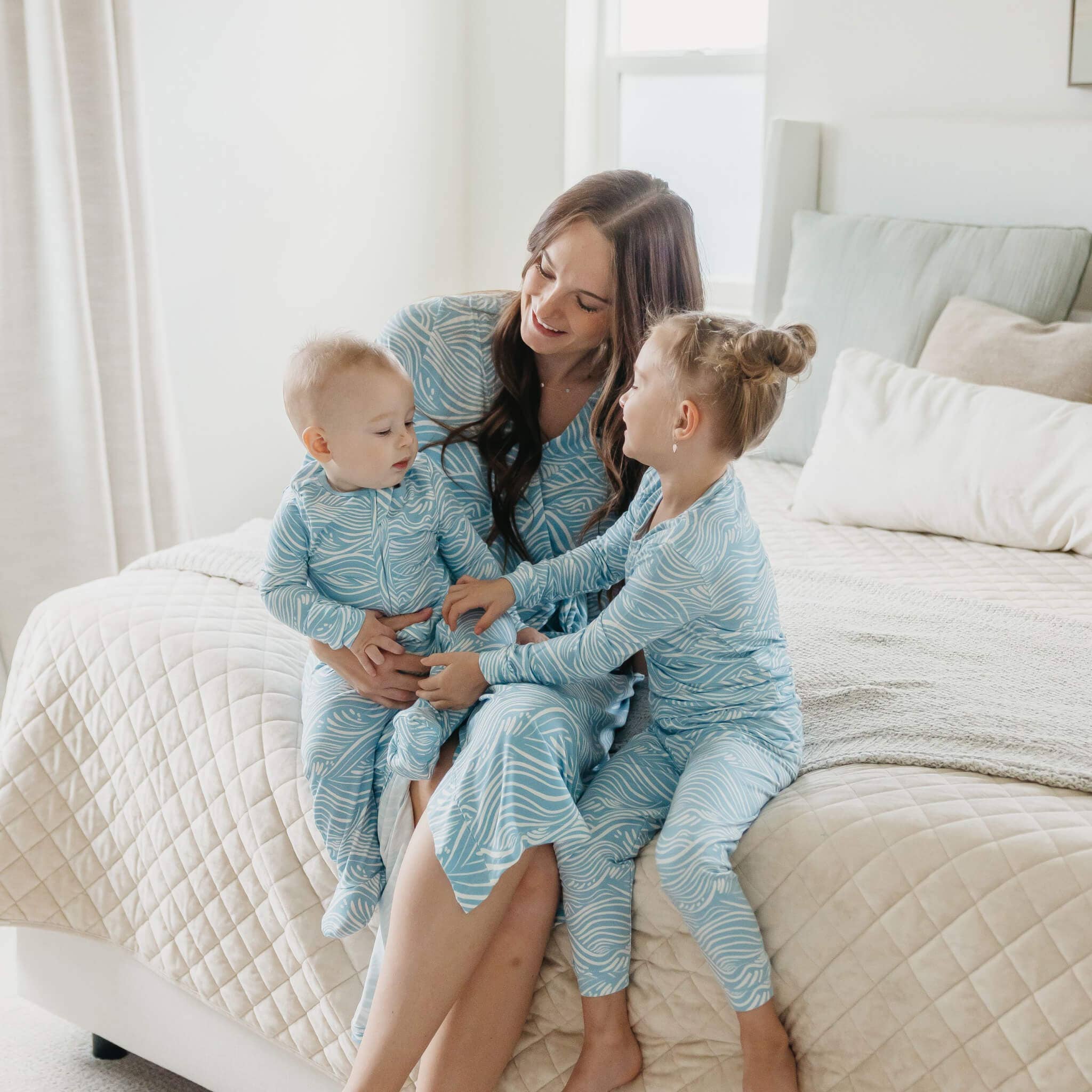 Copper Pearl - Wholesale Sleepsuit - Baby - Zip-Up Footie Pajama - Surf2