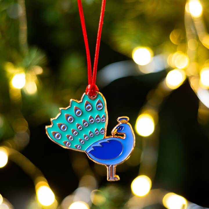 Peacock Hanging Decoration for wholesale by Chameleon & Co