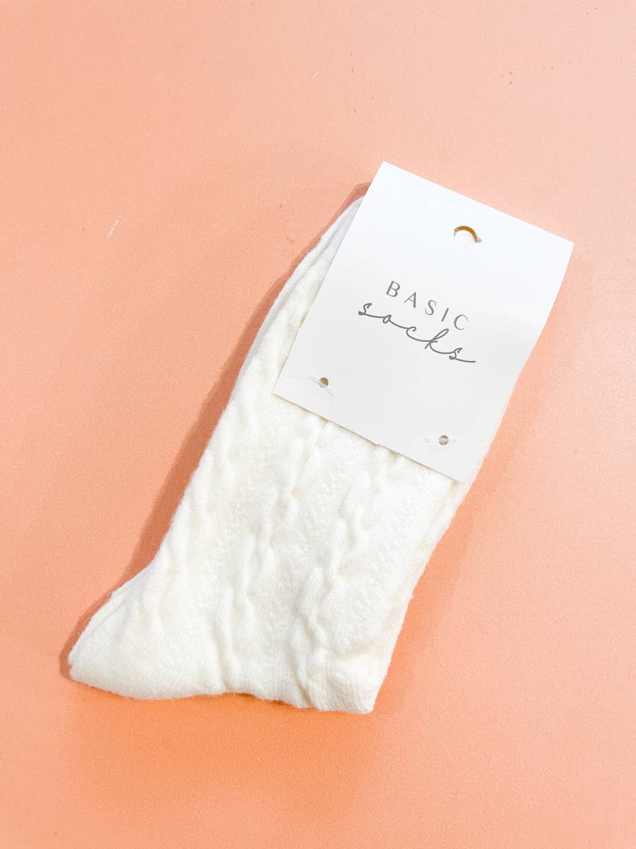 Angels Whisper Accessories – Engroshandel Strømper - Dame – Vinter Cable Woolen Crew Strømper9