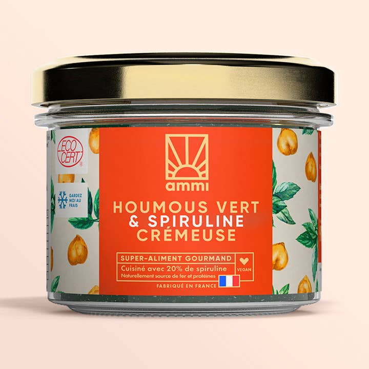 Houmous Vert & Spiruline Crémeuse pour la vente par Ammi