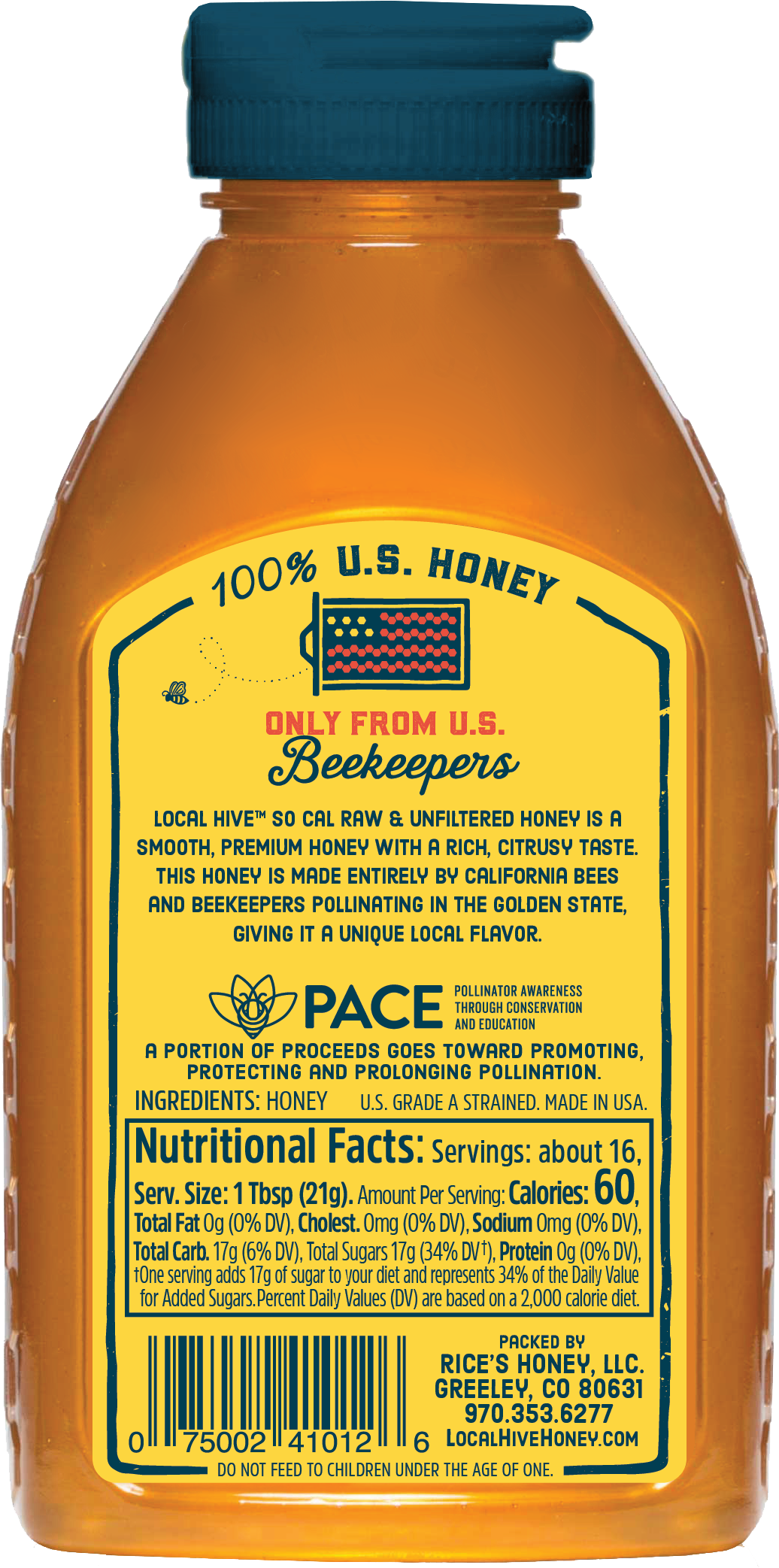 Local Hive Honey - Wholesale Honey - Local Hive, Raw & Unfiltered, So Cal Honey, 12 oz1