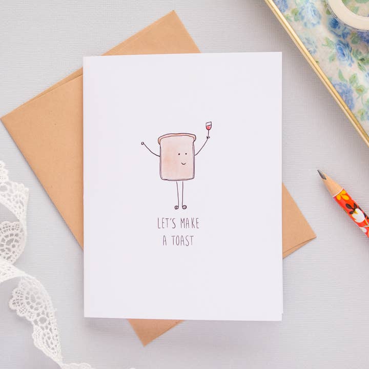 Little May Papery – Großhandel Hochzeitskarte – Lass uns einen Toast aussprechen