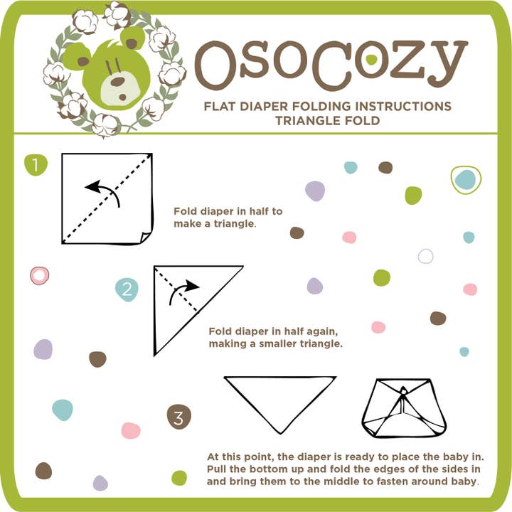 OsoCozy - Wholesale Diaper (Cloth) - Baby - OsoCozy Flat Diapers Birdseye Weave, 4 Varieties - 6 Packs