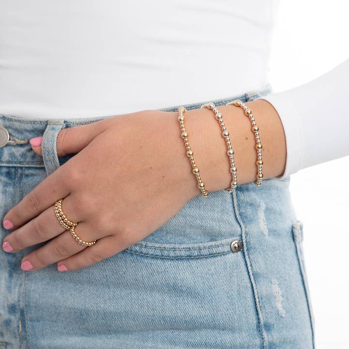 Tatiana M Designs - Wholesale Beaded Bracelet - AVA Pattern Bracelet (Gold/SS/Mixed)3