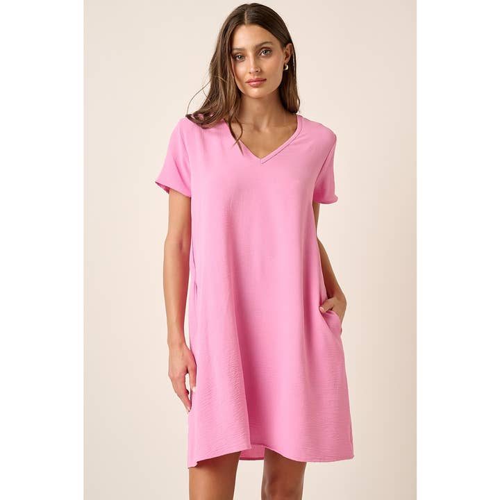 mittoshop - Wholesale Jurk - Dames - AIRFLOW SHIFTJURK MET V-HALS EN KORTE MOUWEN29