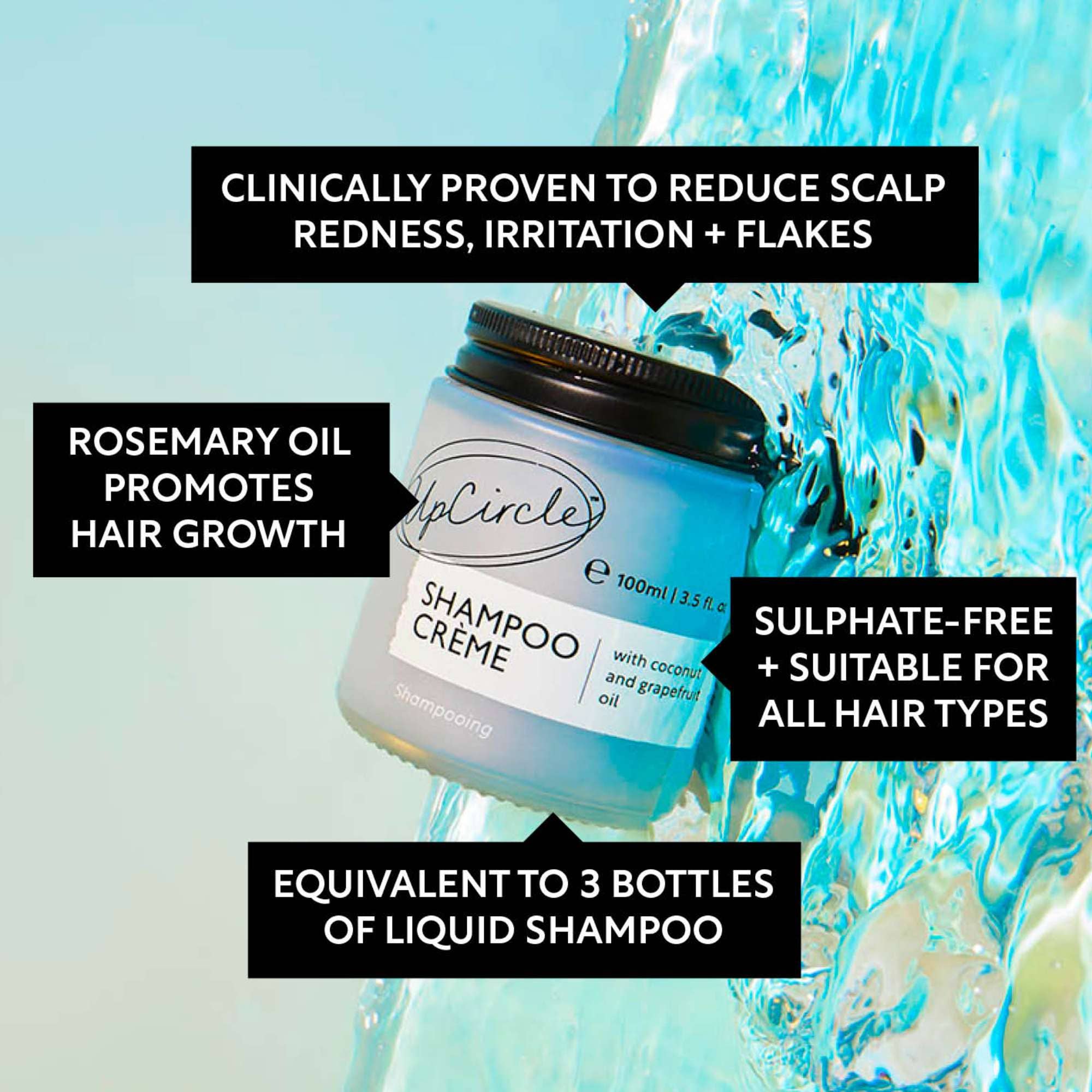 UpCircle Beauty UK - Wholesale Haircare Set/Kit - Vegan Hair Care Duo with Coconut, Rosemary + Grapefruit Oils2