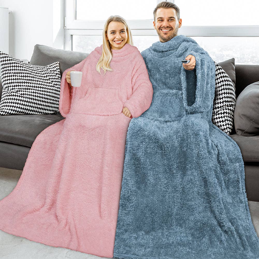 Pavilia - Wholesale Throw Blanket - Sherpa Fluffy Blanket with Sleeves15