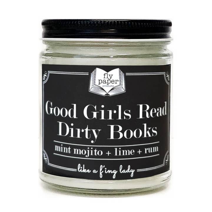 Buone Ragazze Leggono Libri Piccanti Candela di Soia 9oz Lime + Menta + Rum per la vendita all'ingrosso da parte di Fly Paper Products