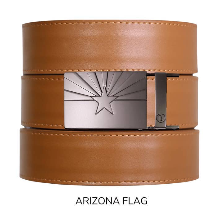 Tough Apparel - Wholesale Belt - Men's - British Tan Top Grain Leather Ratchet Belt & Buckle Set3