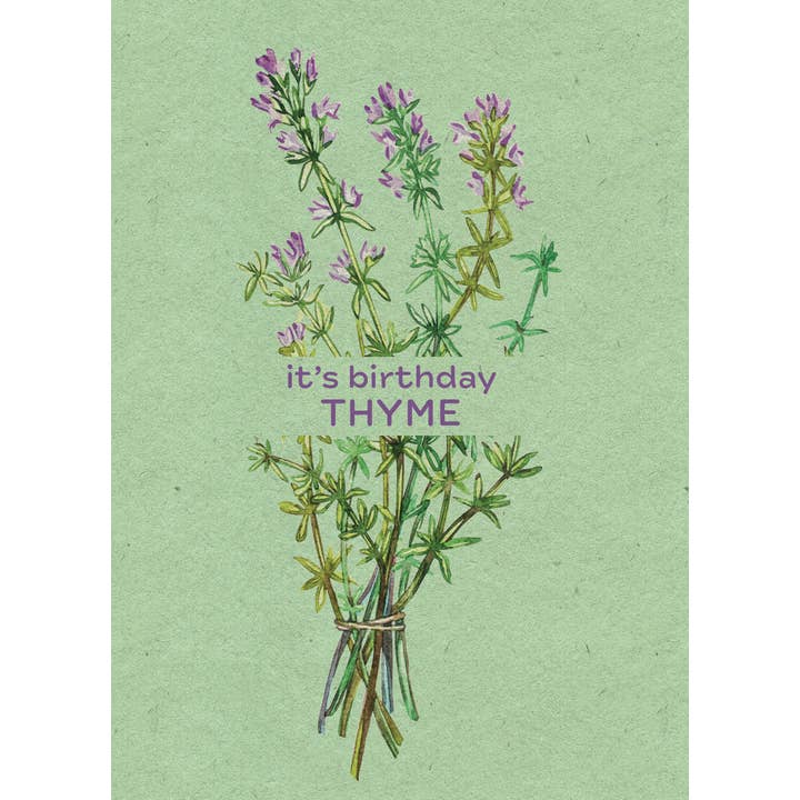 Bentley Seed Co. - Wholesale Birthday Card - It's Birthday Thyme - Thyme Seed Packets