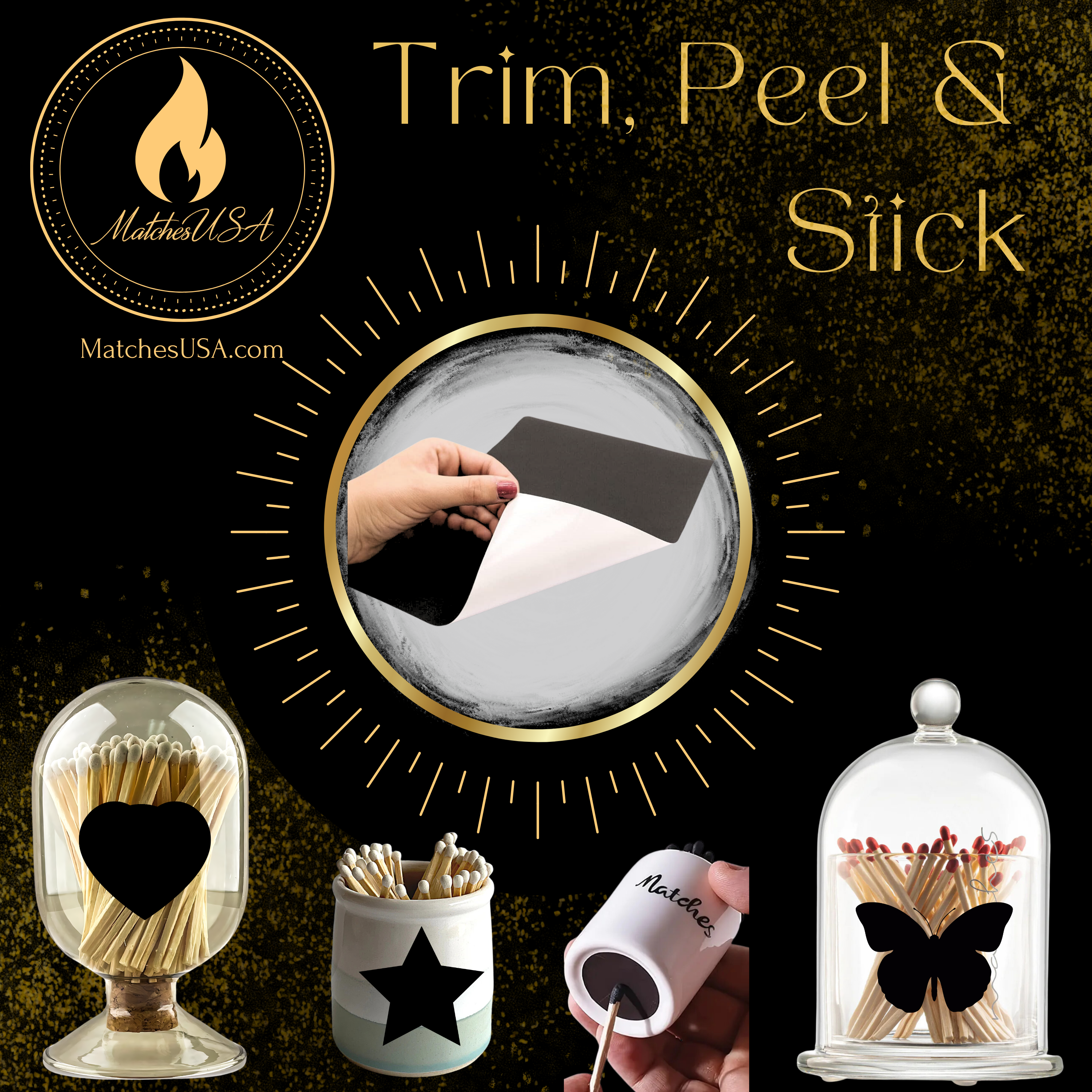 Matches USA - Wholesale Matches - Adhesive Match Striker Paper (8.5x11") - Matches Sheet1