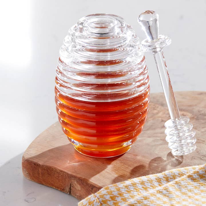 Huang Acrylic - Wholesale Honey Pot - Honey Jar W/ Server