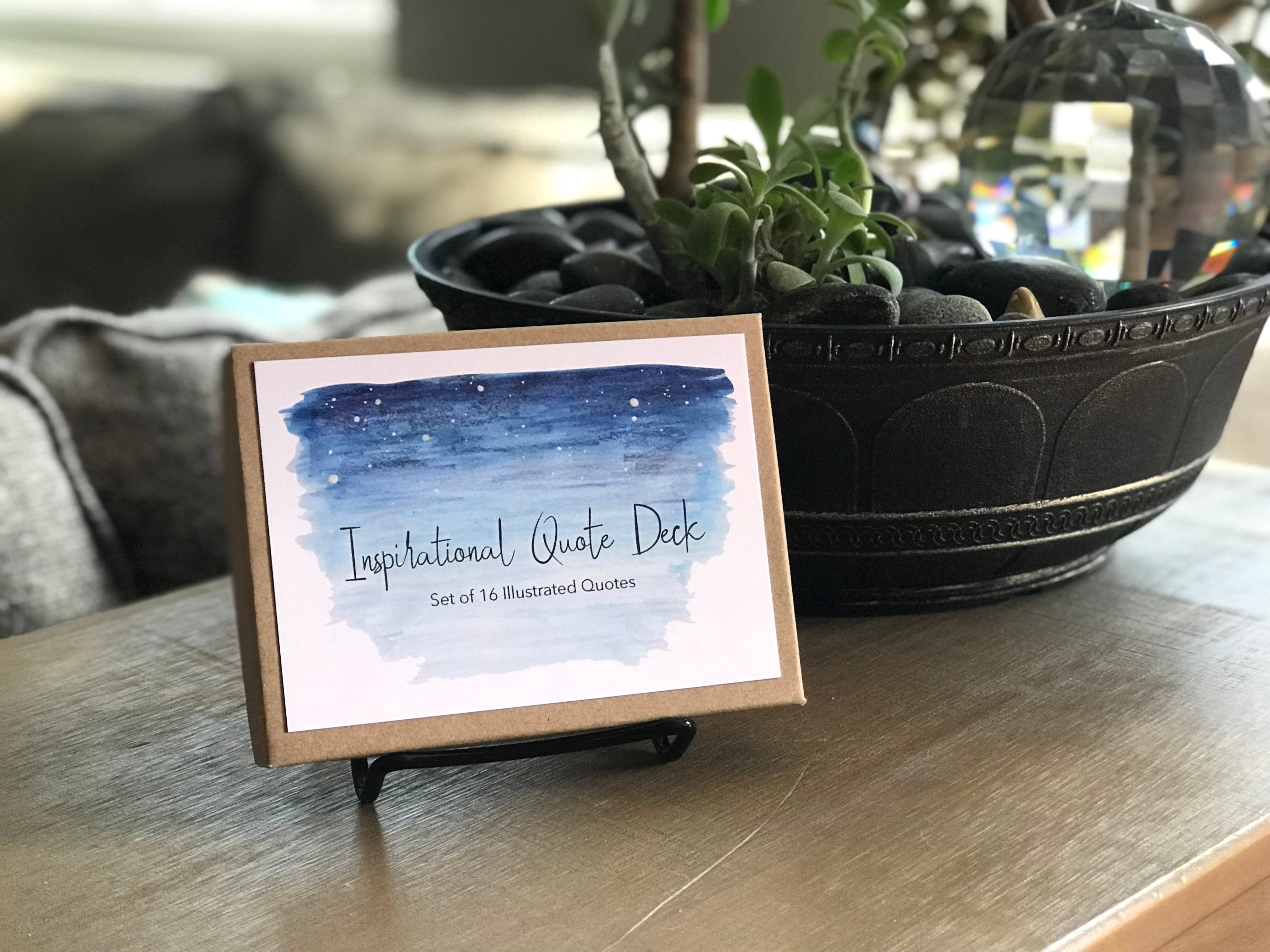 Whimsicals Paperie - Wholesale Desk/Tabletop Sign - Illustrated Inspirational Quotes Gift Deck | Desk Accessory1