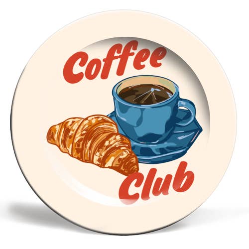 Plates 'Coffee Club – Croissant and Es for wholesale by ART WOW