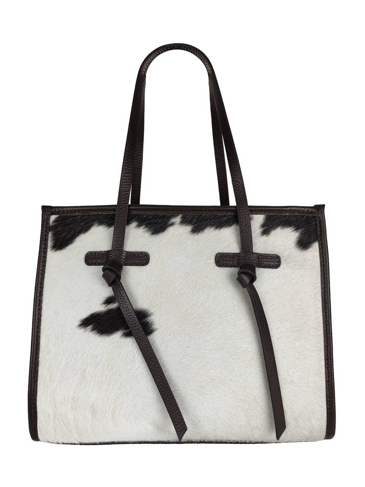 Borsa a mano in cavallino e pelle per la vendita all'ingrosso da parte di Florence Leather