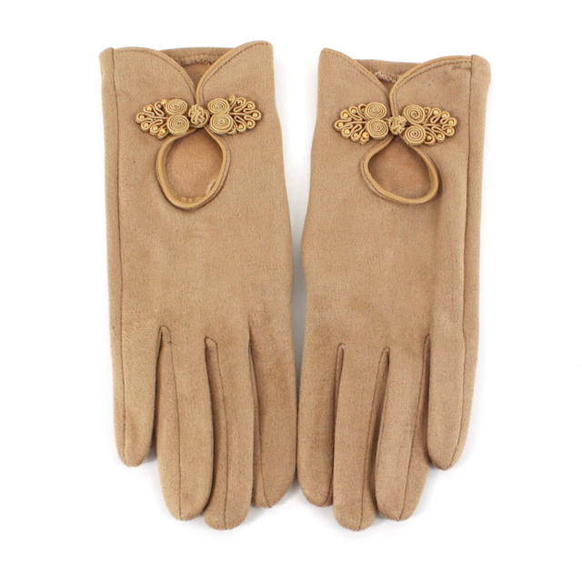 Pretty Persuasions - Wholesale Gloves - Women's - A24015 Chinese Knot Frog Button Trim Gloves2