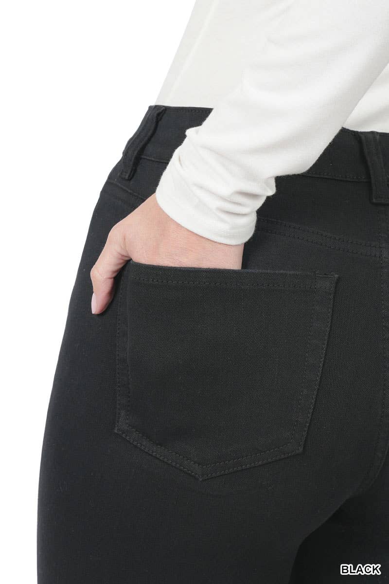 SVART-134072 ,.SC134072 HÖG MIDJA UTSVÄNGDA DENIMBYXOR för wholesale på Faire4