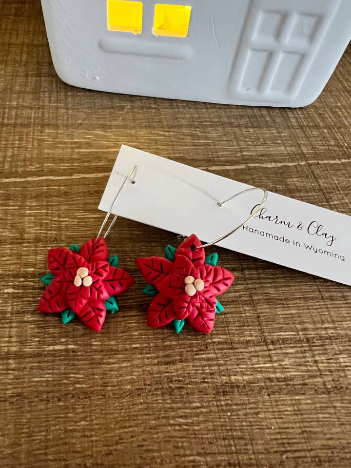 The Poinsettia hoops for wholesale by Charm and Clay