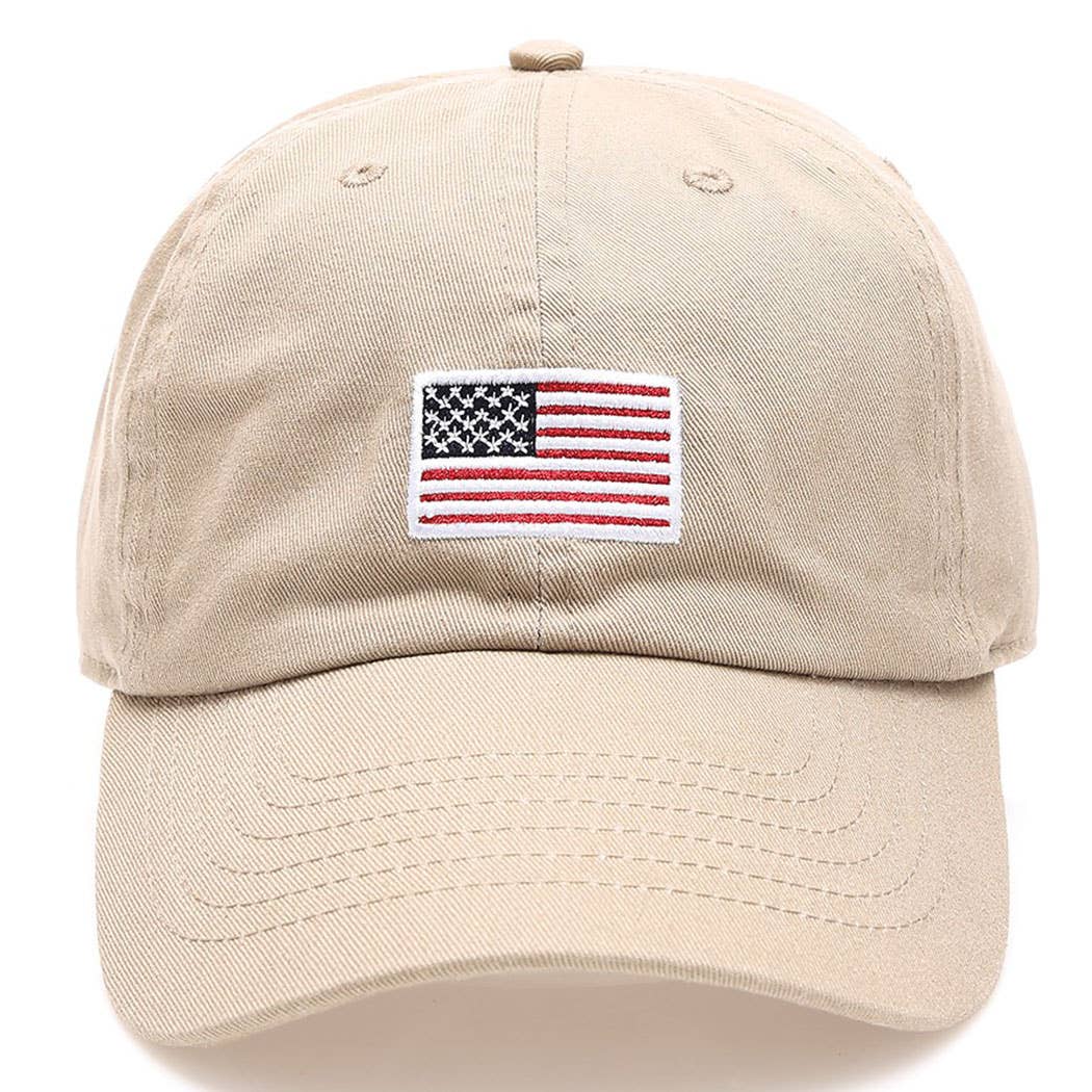Fashion City – wholesale Baseball cap – Unisex – American Flag Patched Cotton Baseball Cap11