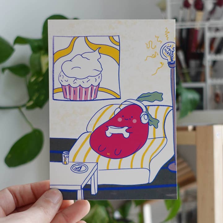 Beetroot Gamer Print for wholesale by uncomfy cherry